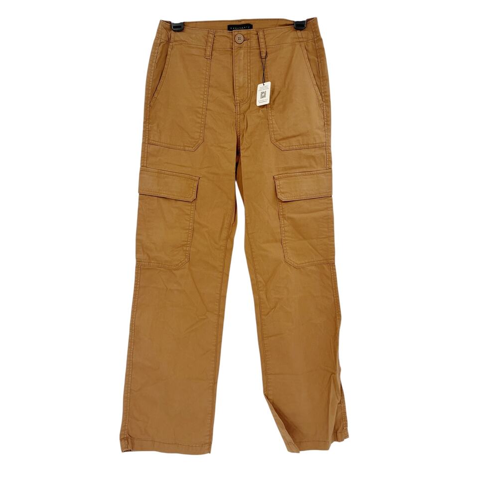 SANCTUARY Pants Size 29 NEW Reissue Cargo Pant Dark Khaki Brown Tan Straight Leg - Picture 3 of 7